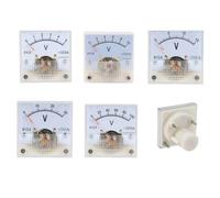 Ampere Meter 91C4 Ammeter 1/2/3/5/10/20/30/50/100/200 A V Voltmeter Analog Panel Meter Mechanical Pointer 91C4 Ammeter(5A)