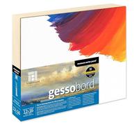 Ampersand Art Supply Museum Series Gessobord | 12x16 |1-1/2" Cradled Profile | Gesso Wood Painting Panel for Oil and Acrylic Paint & Mixed Media | Canvas Panel Alternative in Professional Art Supplies