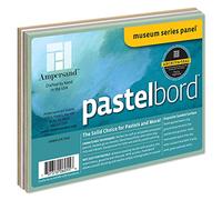 Ampersand Art Supply Museum Series Pastelbord, Paper,Acrylic, Assorted-1/8 Inch Depth, 5" x 7"-Pack of 4