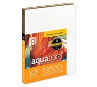 Ampersand Art Supply Watercolor Painting Panel: Museum Series Aquabord, 1/8 Inch Flat Profile, 5" x 7" - Pack of 3