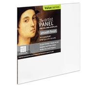 Ampersand Art Supply Wood Gesso Artist Painting Panel: Primed Smooth, 6" x 6", 1/8" Flat Profile