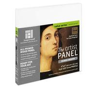 Ampersand Artist Panel Primed Smooth Surface for Painting, Pouring and Mixed-Media, 3/8 Inch Depth, 4x4 Inch (PWP9M0404)