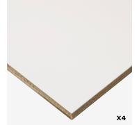 Ampersand : Claybord Panel : Uncradled 3mm : 4x4in : Pack of 4