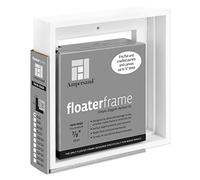 Ampersand Floaterframe for Wood Panels, 7/8 Inch Depth, Thin, 6x6 Inch, White (FTHIN780606W)