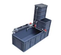 Amphibian Breeding Box Reptile Tank Habitat for Frogs Newts and Salamanders gray. 80 * 40 * 34CM