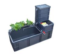 Amphibian Breeding Box with Drain Plug for Easy Water Changes Basin Shallow Design Hatchling Turtles and Tadpoles Reptile Tank gray. 80 * 60 * 55CM