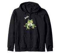 Amphibian - Funny Cute Frog - Frog Merch - Frog Lover Zip Hoodie