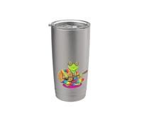 Amphibian Musician Tie Dye Peace Sign Groovy Stainless Steel Insulated Tumbler