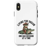 Amphibian Rider Alligator Humor Bad Decision Case for iPhone X/XS