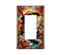 Amphibian Samurai Light Switch Cover Plates/Outlet Covers, Vibrant Green Warrior for Home Decor, Thermoplastic Wall Plates, Standard Size Single Rocker