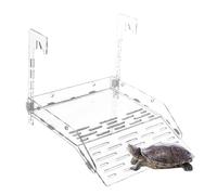 Amphibious Transparent Sunbathing Shelf, Professional for Semi-Aquatic Exercises, Large Terrapin Lounge Area, Decorative for Nursery | Heavy Duty Pier for Supporting