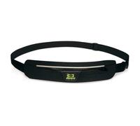 Amphipod Airflow MicroStretch Belt, Ultra-Light Minimalist Runners Waist Pack Bag for Running, Jogging, Men & Women - Black/Silver - L