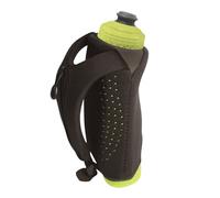 Amphipod Hydraform Ergo-Lite Handheld Water Bottle, BPA-Free Minimalist Insulated Hydration for Ultra-Running & Walking - Black/Green - 16 oz