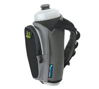 Amphipod Hydraform Ergo-Lite Ultra Handheld Water Bottle, BPA-Free Hydration/Fuel Bottle, Endurance Runners & Walking (12oz, 16 oz & 20 oz) - Charcoal/Clear - 20 oz.