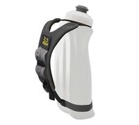 Amphipod Hydraform Ergo Minimalist 16oz BPA Free Portable Water Bottle for Running and Marathons (Charcoal/Clear, 16 oz)