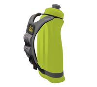 Amphipod Hydraform Ergo Minimalist Handheld Water Bottle, BPA-Free Hydration Pack for Ultra-Running, Marathons & Walking - Charcoal/Green - 16 oz