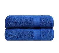 Ample Decor 100% Cotton Hand Towel Set of 2 - 46x72 cm, 600 GSM, Super Absorbent & Quick Dry, Ideal for Bathroom, Spa, Gym & Hotel - Navy