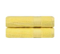 Ample Decor Hand Towel Set of 2 - 46 x 72 cm, 400 GSM, 100% Cotton - Quick-Drying, Super Absorbent - Ideal for Bathroom, Gym, Spa - Yellow