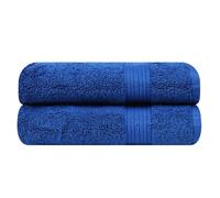 Ample Decor Hand Towel Set of 2 - 46 x 72 cm, 400 GSM, 100% Cotton - Quick-Drying, Super Absorbent - Ideal for Bathroom, Gym, Spa - Navy