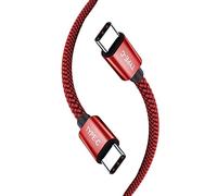 AMPLE For Google Pixel 10/10 Pro XL/9A Charger Cable Nylon Braided 1M Charger Lead USB C to USB C Charging Cable for Google Pixel 9 Pro Fold/8/7/6/5/4/3/2/XL/8 Pro/8A/7A/6A/6Pro/5A/4A/3A (RED)