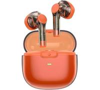 AMPLE For Google Pixel 9A / Pixel 9 / Pixel 9 Pro/Pixel 9 Fold/Pixel 9 Pro XL Earphones, T12 Pure Sound TWS Wireless Bluetooth Earbuds 5.3V Built-In Microphone With Charging Case (ORANGE)