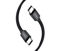 AMPLE For HONOR Magic 6 Lite/Magic 7 Pro/Magic7 Lite/Magic6 Pro/Magic V5 V3 Charger Cable Nylon Braided 1M Charger Lead USB C to USB C Charging Cable for HONOR Magic7 Pro (BLACK)