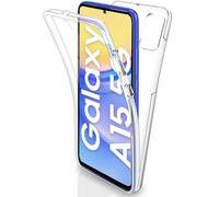 AMPLE Galaxy A15 Case, Galaxy A15 5G Cover, Ultra Thin 360 Case [Full Protection] [no dots] [silicon] [Slim TPU] [A15 Front and Back] [Transparent] For Samsung A15 5G (CLEAR)