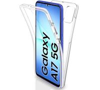 AMPLE Galaxy A17 Case, Ultra Thin 360 Case [Full Protection] [no dots] [silicon] [Slim TPU] [ Front and Back] [Transparent] Cover For Samsung A17 5G (CLEAR)