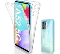 AMPLE Galaxy A52 Case, Galaxy A52 5G Cover, Ultra Thin 360 Case [Full Protection] [no dots] [silicon] [Slim TPU] [A52 Front and Back] [Transparent] For Samsung A52 (CLEAR)