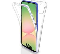 AMPLE Galaxy A56 Case, Ultra Thin 360 Case [Full Protection] [no dots] [silicon] [Slim TPU] [ Front and Back] [Transparent] Cover For Samsung A56 5G (CLEAR)