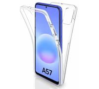AMPLE Galaxy A57 Case, Ultra Thin 360 Case [Full Protection] [no dots] [silicon] [Slim TPU] [ Front and Back] [Transparent] Cover For Samsung A57 5G (CLEAR)