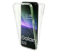 AMPLE Galaxy S23 Case, Galaxy S23 5G Cover, Ultra Thin 360 Case [Full Protection] [no dots] [silicon] [Slim TPU] [S23 Front and Back] [Transparent] For Samsung S23 (CLEAR)