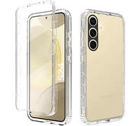 AMPLE Galaxy S24 Case, Galaxy S24 5G Cover, Ultra Thin 360 Case [Full Protection] [no dots] [silicon] [Slim TPU] [S24 Front and Back] [Transparent] For Samsung S24 (CLEAR)
