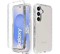 AMPLE Galaxy S25 Plus Case, Ultra Thin 360 Case [Full Protection] [no dots] [double silicon] [Slim TPU] [Front and Back] [Transparent] Cover For Samsung S25+ 5G (CLEAR)