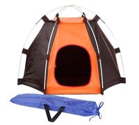 Ample space for your pet and a nap.It has a sturdy construction with fiber support rods which it is stable and safe.It is easy to use and install