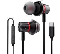 AMPLE USB-C Headphones, For Google Pixel 10/10Pro XL/9A/9/9 Pro/9 Pro XL/Fold/8A/8 Pro/8 Type-C Earbuds Noise Cancelling in-Ear Wired Earphone with Mic (EAR022)