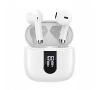 AMPLE Wireless Earbuds For DOOGEE TAB U11 Pro 2025/VPad/V Pad 5G/U11/U13/U9/U11 (2025) True Wireless Headphone with 58H Playtime, Bluetooth 5.4, HiFi Stereo Sound, LED Power Display (WHITE)