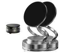 Amplearctic Phone Holder, Ultra Magnetic Flex Car Phone Holder, 360°Adjustable Vacuum Magnetic Holder Clings Securely to Any Smooth Surface (black 2pcs)