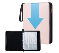 Ampleer MTG 9 Pocket Trading Card Binder, PU Leather Storage Zip Album with 900 Slots Clear Page Sleeves for TCG Baseball Sport Cards Display Collection