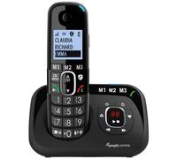 Amplicomms Big Tel 1580 Single Cordless Big Button Phone for Elderly with Answer Machine - Loud Phones for Hard of Hearing - Hearing Aid Compatible Phones - Cordless Number Telephone
