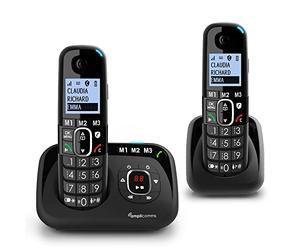 Amplicomms BigTel 1582 DECT-extra handset handsfree, for hearing aids compatible, Redial, A