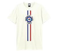 Amplified Unisex Adult 1995 Tour Stripes Oasis T-Shirt (XXL) (Vintage White)