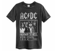 Amplified ACDC Highway To Hell Poster Official Merch T-Shirt Dark Gray New