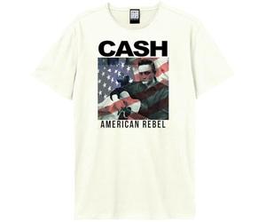 Amplified American Rebel Johnny Cash Graphic T-Shirt Vintage White, Size L