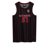 Amplified Basketball Mesh Jersey - Men, Women, Unisex, Sleeveless, Printed on Both Sides, Breathable, Summer, Festival, BandMerch, Music Fan Shirt, Iron Maiden., L