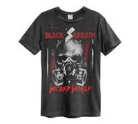 Amplified Unisex Adult Wicked World Black Sabbath T-Shirt, Charcoal, L