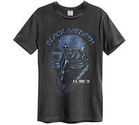 Amplified Black Sabbath T Shirt Vintage Band 78 Tour Men Women Charcoal Unisex, Charcoal, XL