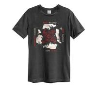 Amplified Unisex Adult Blood Sugar Sex Magik Red Hot Chili Peppers T-Shirt (S) (Charcoal)