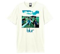 Amplified Blur T Shirt Leisure Band Logo Official Unisex White XXL