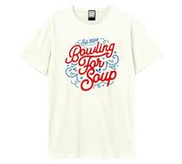Amplified Bowling for Soup Swirly Logo Graphic Tee, Vintage White, Size M